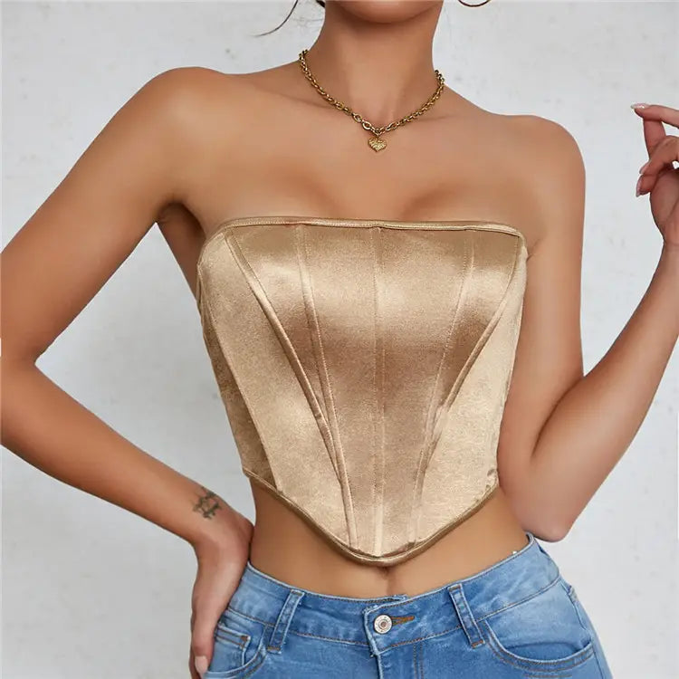 Vintage Elegant Black Corset Top