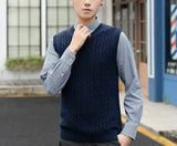 s Vest Cotton Twiat Knitted Casual , Formal