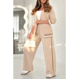 Women’s Two-Piece Striped Lounge Set