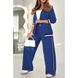 Women’s Two-Piece Striped Lounge Set
