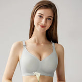 Seamless No Wire Soft Breastfeeding Smooth Ultra Maternity Nursing Sports Bra for Breastfeeding