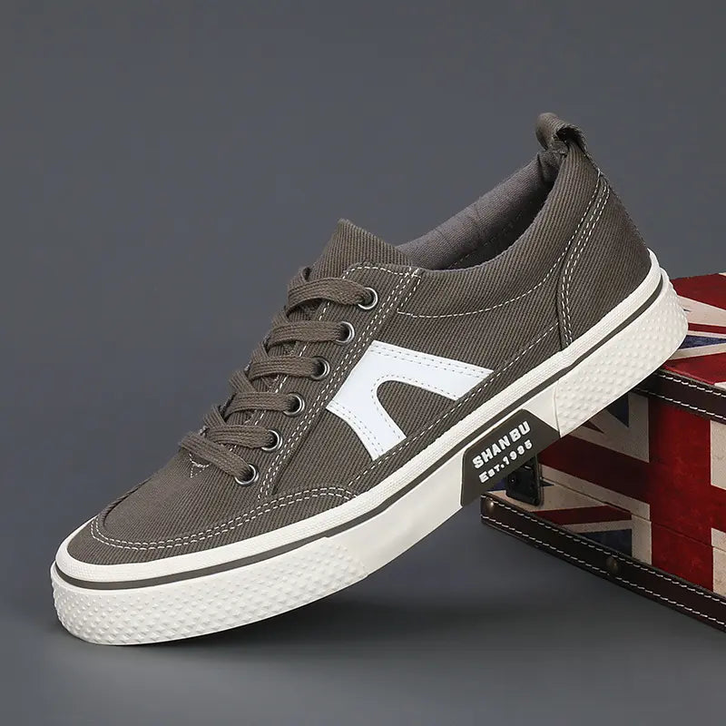 Classic Leisure Canvas Sports Sneakers Flat Lace up Breathable Men Casual Shoes
