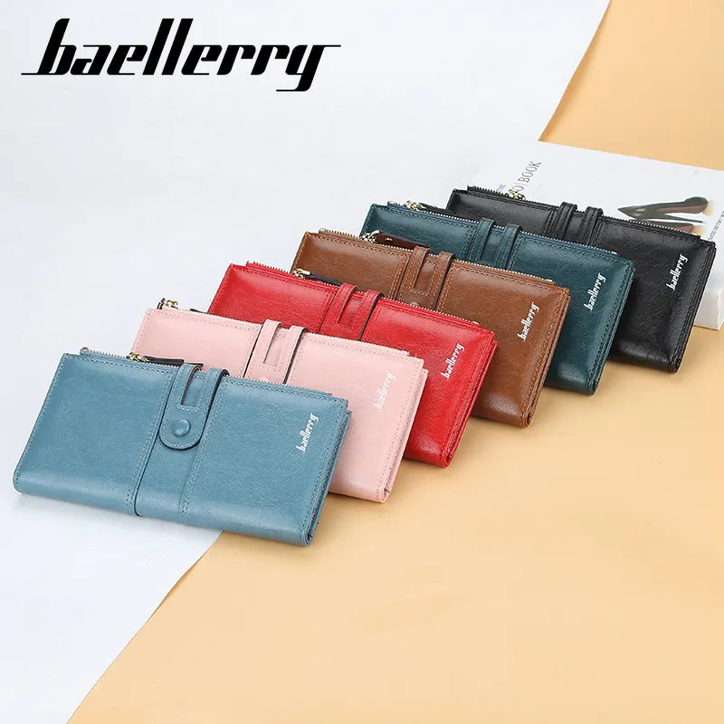 Large Lady Women's Wallet Spring New Style Multi-Function Card Holder PU Material Light Weight Letter Purse