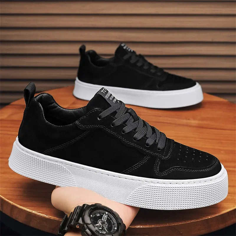  Men Casual Shoes Black Canvas Shoes and Sneakers