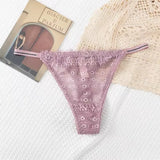 Female Thin Belt G-strings Underwear Soft Breathable T-back Solid Lingerie Women Sexy Panties Screw Thread Cotton Thongs Female