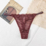 Female Thin Belt G-strings Underwear Soft Breathable T-back Solid Lingerie Women Sexy Panties Screw Thread Cotton Thongs Female