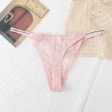 Female Thin Belt G-strings Underwear Soft Breathable T-back Solid Lingerie Women Sexy Panties Screw Thread Cotton Thongs Female