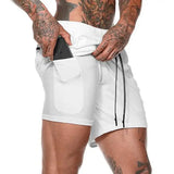 Men'S Sports Shorts Workout Running 2 in 1 Shorts Men Polyester Custom Mesh Shorts With Pockets