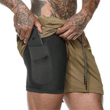Men'S Sports Shorts Workout Running 2 in 1 Shorts Men Polyester Custom Mesh Shorts With Pockets