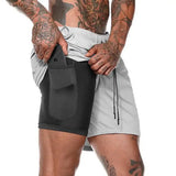 Men'S Sports Shorts Workout Running 2 in 1 Shorts Men Polyester Custom Mesh Shorts With Pockets