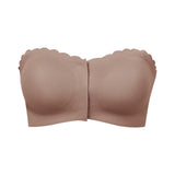 High Quality Front Button Strapless Non-slip Lady Underwear Push-up Beautiful Back Women's Bra for Ladies