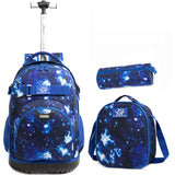 3 Pcs Set Trolley Bag with Pencil case and Lunch Bag