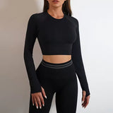 Hot Selling Breathable Yoga Fitness Shirts and Tops Running Gym Athletic Seamless Yoga Push Up Leggings Yoga Wear Crop Tops