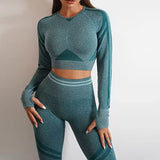Hot Selling Breathable Yoga Fitness Shirts and Tops Running Gym Athletic Seamless Yoga Push Up Leggings Yoga Wear Crop Tops