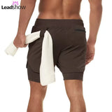 Breathable Athletic 2 in 1 Running Clothing Quick Dry Loose Workout Gym Track Shorts Sports Fitness Yoga Wear Sportswear For Men