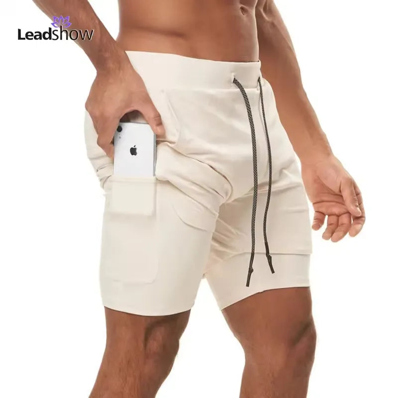 Men's 2-in-1 Athletic Running Shorts