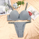 Lingerie Vendors Cloth Halter Backless Cute Underwear Black Plus Size Crystal Bra Panties Set For Mature Women