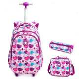 3 Pcs Set Trolley Bag with Pencil case and Lunch Bag