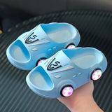 New Summer Boys And Girls Home Non Slip Indoor Luminous Cartoon Car Children's Slippers