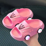 New Summer Boys And Girls Home Non Slip Indoor Luminous Cartoon Car Children's Slippers