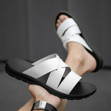 Men's Summer leather Men's Sandals New Anti-slip Wear-resistant Men's Sandals
