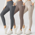 High Waist Tummy Control Breathable Exercise Leggings Fitness Buttery Soft Fabric Leggings With Pockets Size