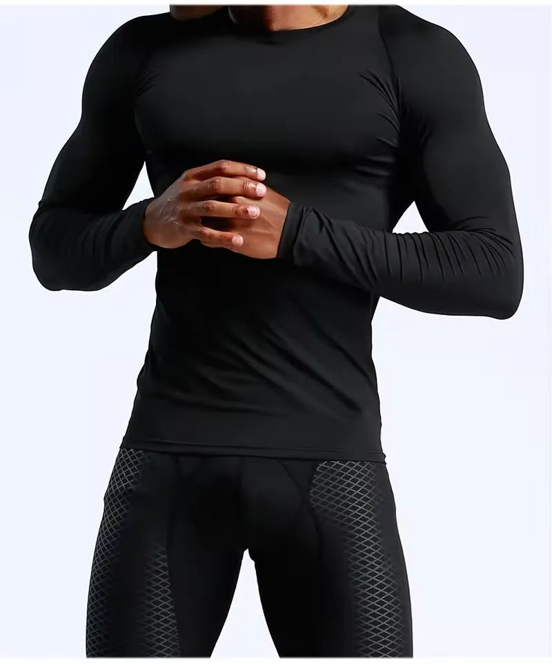 Men's Long-Sleeve Gym Wear T-Shirt