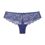 Low waist T-back upscale transparent lace openwork underwear girls triangle cotton crotch thong
