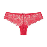 Low waist T-back upscale transparent lace openwork underwear girls triangle cotton crotch thong