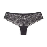 Low waist T-back upscale transparent lace openwork underwear girls triangle cotton crotch thong