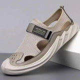 Non slip Comfortable Toe Wrap Outdoor Sports Flat Sandals for Men