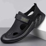 Non slip Comfortable Toe Wrap Outdoor Sports Flat Sandals for Men