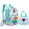 Unicorn 3-Piece Girls’ School Backpack Set with Lunch Box and Pencil Case