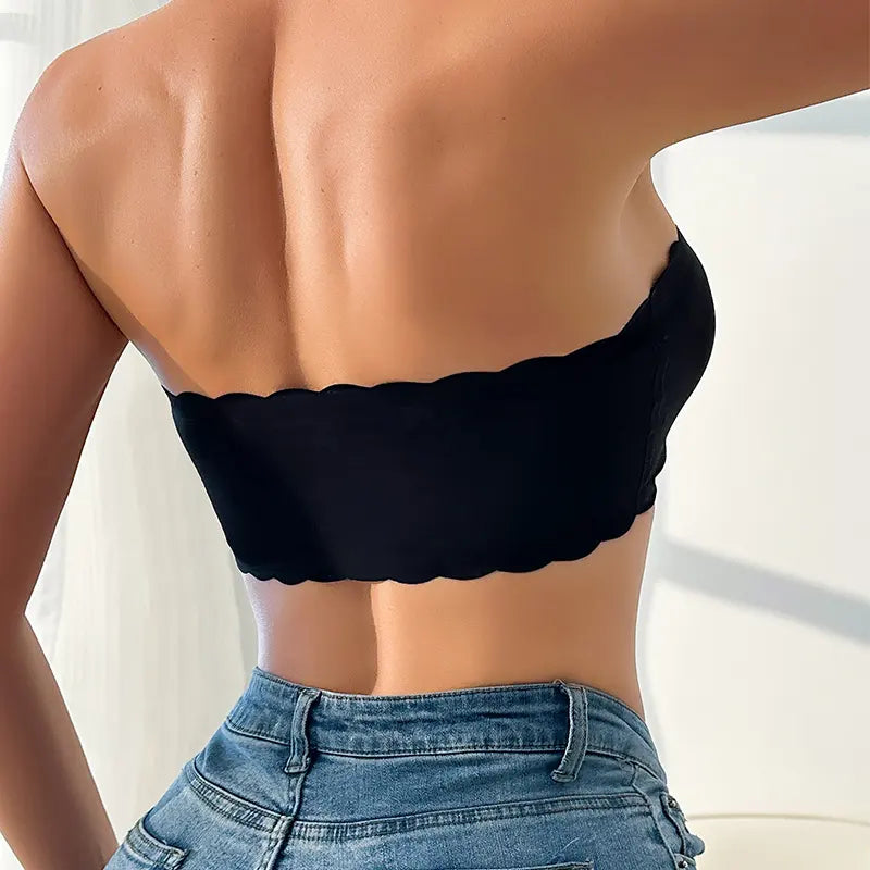 Front Button Strapless Non-slip Underwear Prevent Exposure and Sag Push-Up Back Women's Bra for Ladies