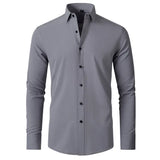  Anti-Wrinkle Casual Custom Logo Blank Formal Men's Shirt for Business