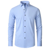 Anti-Wrinkle Casual Custom Logo Blank Formal Men's Shirt for Business