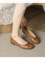 Cute Multi Color Glitter Leather Bow-knot Ballerina Women's Flats comfort Slip-on Fold up Flat Ladies Loafers Shoes