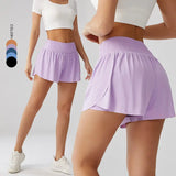 Skirted Shorts for Women Casual Loose High Waist Wide Leg Shorts Summer Fashion Skorts Built-in Shorts Active Apparel