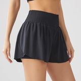 Skirted Shorts for Women Casual Loose High Waist Wide Leg Shorts Summer Fashion Skorts Built-in Shorts Active Apparel