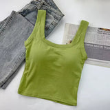Sleeveless Short Ladies sexy modal Tank Top Multi Colors O-Neck women classic crop top