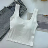 Sleeveless Short Ladies sexy modal Tank Top Multi Colors O-Neck women classic crop top