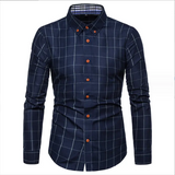 Spring Summer New Men's Shirt Young Men's Long-sleeved Shirt