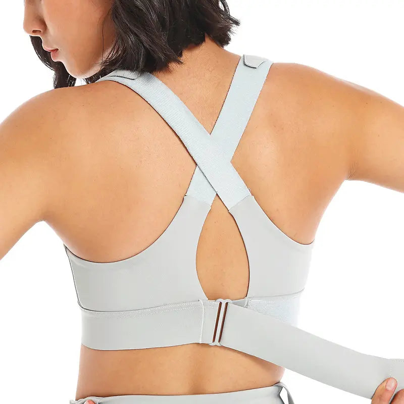 Plus Size Women Adjustable Straps Sports Bra Gym Fitness Active Wear High Impact Support Sports Bra for Women