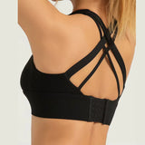 Solid Color Quick-drying High-elastic Sport Bras Top Fitness Workout Low-cut Yoga Bra Recycled Sports Bra