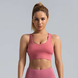 Solid Color Quick-drying High-elastic Sport Bras Top Fitness Workout Low-cut Yoga Bra Recycled Sports Bra