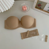 Tube Top Underwear Soild Color Sexy Lingerie Strapless Bra Push up Bra Women Seamless Bralette