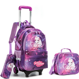 3 Pcs Set Trolley Bag with Pencil case and Lunch Bag
