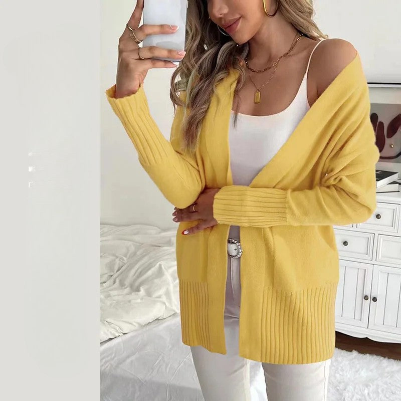 Women’s Multi-Color V-Neck Cardigan Sweater