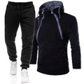Solid Mens Gym Sports Long Sleeve Casual Tooling 2 Piece Sets Sportswear Hip Hop Sweatshirts Men Sets