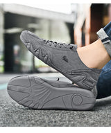 Fashion Breathable Leather Casual Genuine Leather Shoes Non-slip Hard-wearing Comfortable